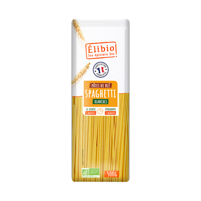 Spaghetti blanches bio 500 g Fabrication France