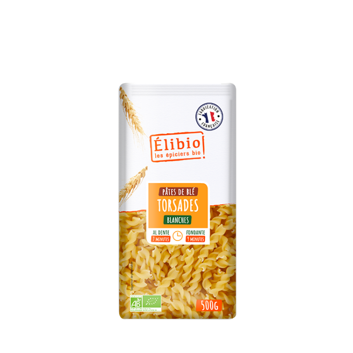 Torsades blanches bio 500 g Fabrication France