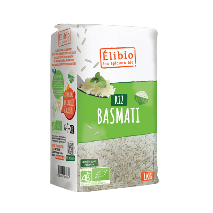 Riz basmati blanc bio 1 kg Origine Pakistan