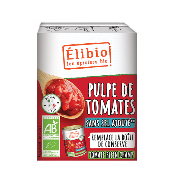 Pulpe de tomate bio 390 g Origine Italie