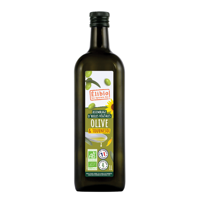 Huile assemblage Olive 51% et Tournesol 49% bio 1L