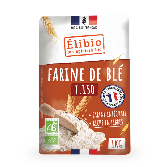 Farine de blé T150 bio 1 kg Origine France