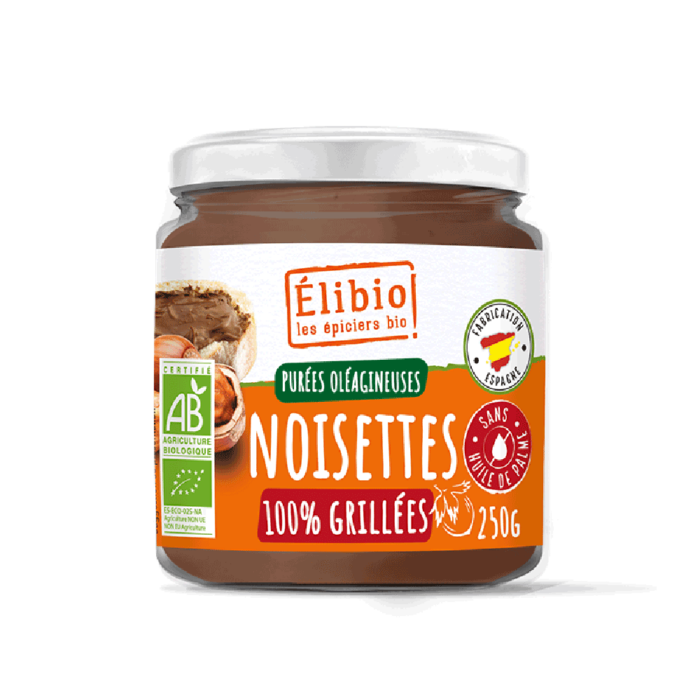 Purée de noisettes grillées bio 250 g Fabrication Espagne
