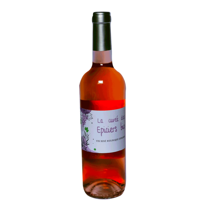 Vin rosé La Cuvée des Epiciers bio 75 cl Origine Espagne