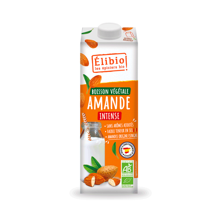 Boisson végétale amande intense bio 1 L Fabrication Espagne