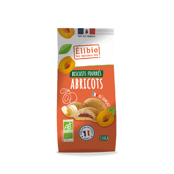 Biscuits fourrés abricot 150gr - Fabrication France